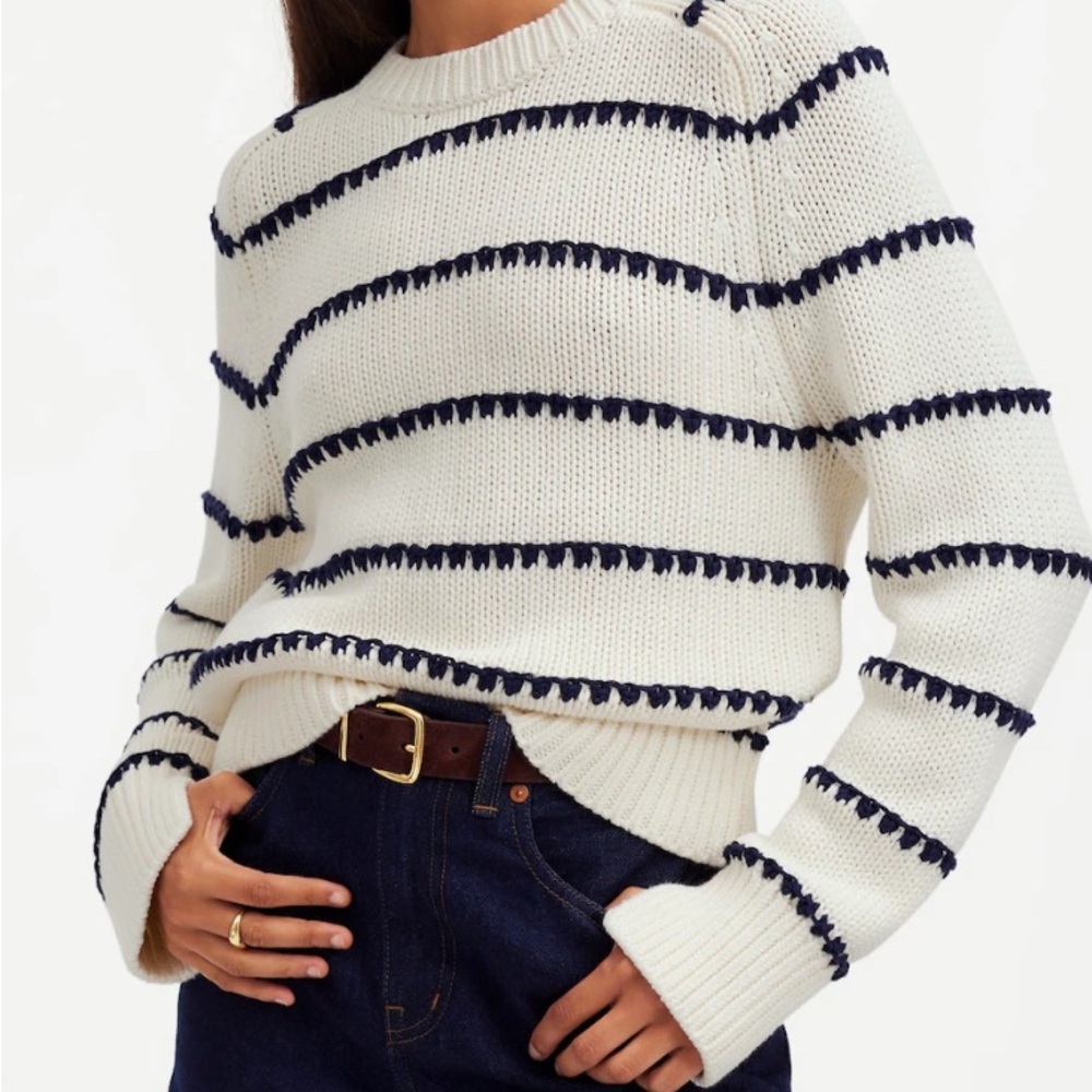 Madewell Textured Cotton Crewneck Sweater